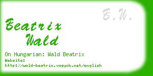 beatrix wald business card